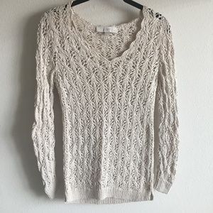 LOFT Open Weave Sweater